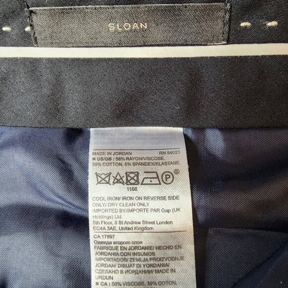 Banana Republic Pants Women 10L Sloan Solid Dress Stretch Ankle Navy Blue - Picture 10 of 11